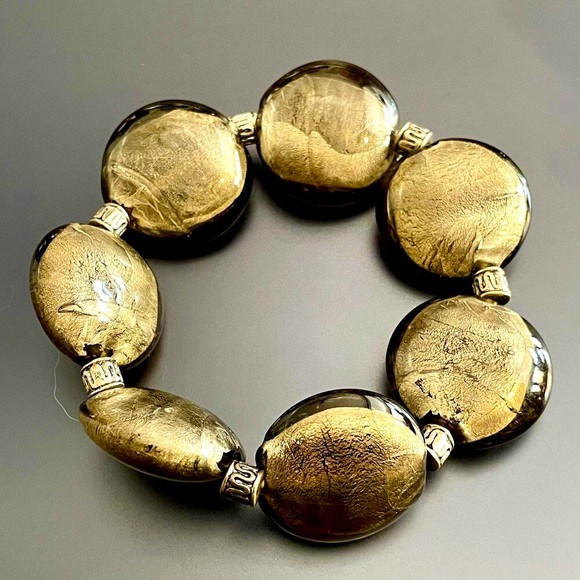 4 for $20 SALE Taupe Glass Beaded Bracelet - Picture 3 of 5